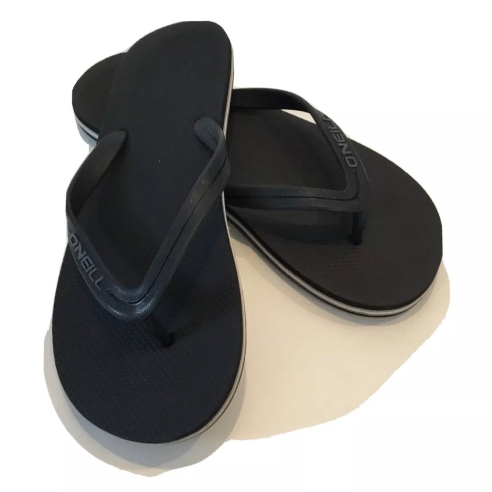Oneill Flip Flops Mens Size 10 Black